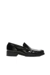 Acne Studios Leather Loafers Black In Black