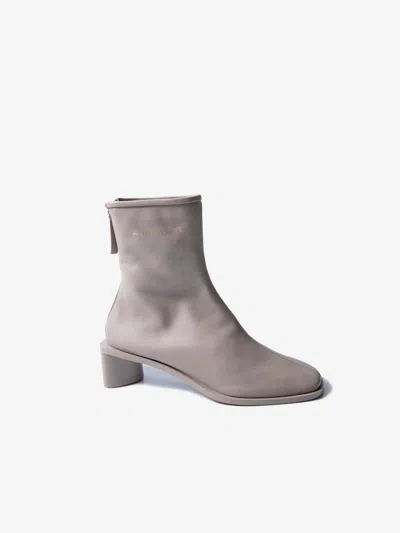 Acne Studios Women Logo Ankle Boots In Light Taupe