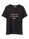 Acne Studios Logo Short Sleeve T-shirt In Black
