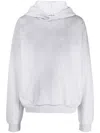 Acne Studios Women Logo Grande Dietro Felpa C/cappuccio In Gray