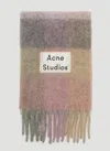 Acne Studios Women Logo Patch Check Scarf In Multi