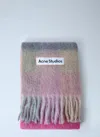 Acne Studios Women Logo Patch Check Scarf In Multi