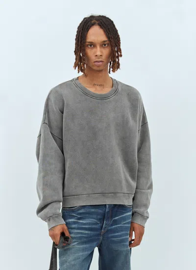 Acne Studios Women Logo Patch Sweatshirt In Gray