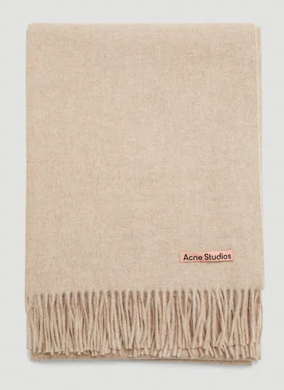 Acne Studios Women Logo Scarf In Neutral