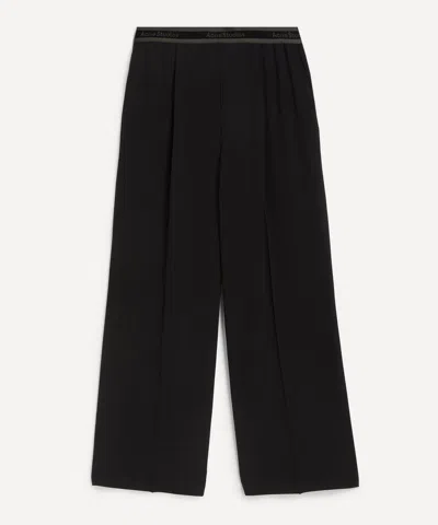 Acne Studios Women's Logo Tape Trousers In Black