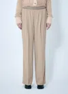 Acne Studios Women Logo Tape Twill Pants In Cream