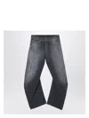 Acne Studios Loose-fitting Black Washed Jeans Women In Black