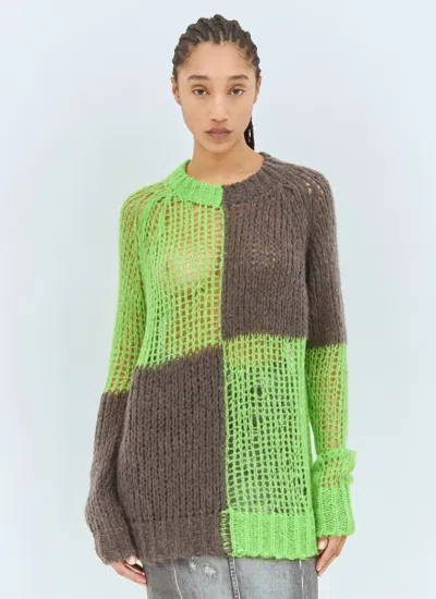 Acne Studios Women Loose Knit Sweater In Green