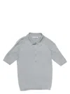 Acne Studios Ribbed Texture Short Sleeve Polo Top