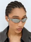 Acne Studios Women Metal Frame Charm Sunglasses In Silver