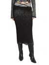 Acne Studios Paint-splatter Knit Skirt In Black White