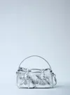 Acne Studios Women Micro Multipocket Handbag In Silver