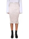 Acne Studios Chic Midi Skirt For Women In Cream