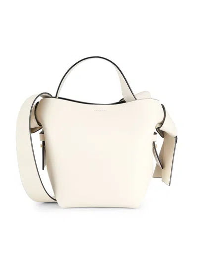 Acne Studios Women's Mini Leather Top Handle Bag In White