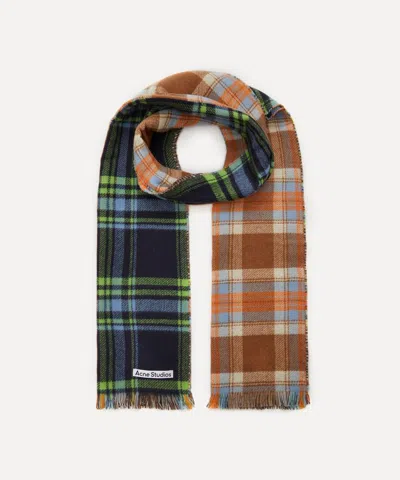Acne Studios Women's Mixed Checked Wool Scarf