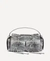 Acne Studios Womens Grey Multipocket Micro Leather Cross-body Bag