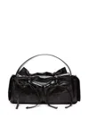 Acne Studios Women Mircro Multipocket Grained Leather Shoulder Bag In Black