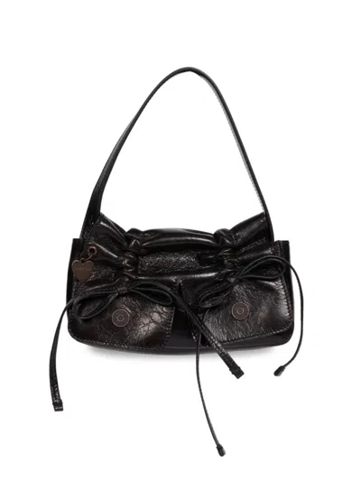 Acne Studios Women's Multipocket Micro Leather Bag In Dark Brown