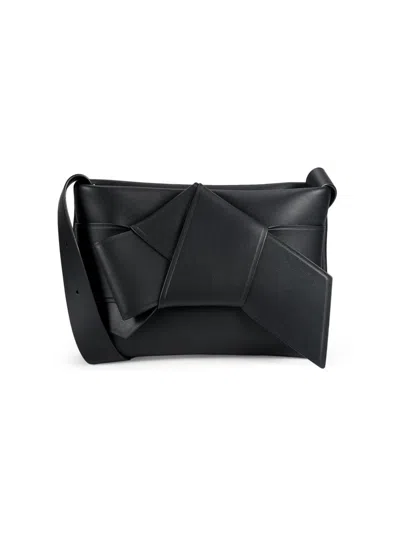 Acne Studios Women's Musubi Knot Leather Shoulder Bag In Black