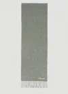 Acne Studios Women Skinny Fringe Wool Scarf In Gray