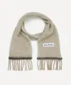 Acne Studios Women's Narrow Wool-mohair Scarf In Gray