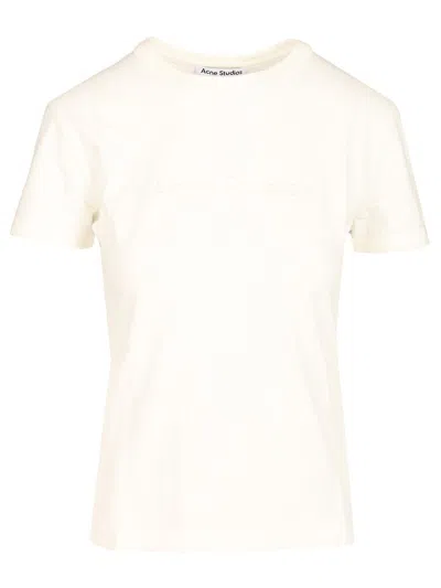 Acne Studios Women Organic Cotton T-shirt In Neutral