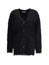 Acne Studios Women Oversized Cardigan In Mohair-wool Blend In Black