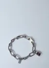 Acne Studios Women Padlock Chain Necklace In Metallic