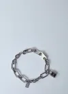 Acne Studios Women Padlock Chain Necklace In Metallic