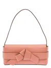 Acne Studios Women Pink Shoulder Bag With Musubi Knot Detail In Leather Woman In Pink