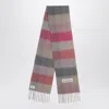 Acne Studios Womens Fuschia Lilac Pink Vally Checked Wool-blend Scarf In Brown