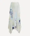 Acne Studios Enola Floral Asymmetric Midi Skirt