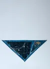 Acne Studios Women Printed Silk Scarf In Blue