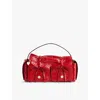 Acne Studios Womens Redpocket Leather Shoulder Bag In Red