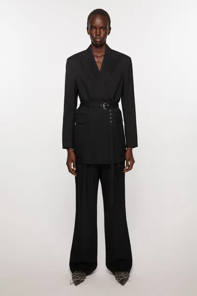 Acne Studios Women Relaxed Fit Suit Jacket In 900 Black