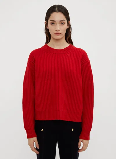 Acne Studios Women Ribbed Knit Sweater In Red