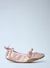 Acne Studios Women Satin Lace-up Shoes In Pink