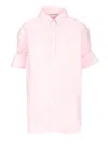 Acne Studios Women Short-sleeved Tailored Shirt In Pink