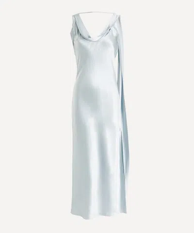 Acne Studios Women's Silk Tunic Dress In Light Blue