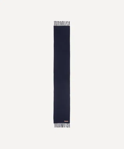 Acne Studios Women's Skinny Fringe Wool Scarf In Blue