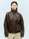 Acne Studios Women Supple Leather Jacket In Brown