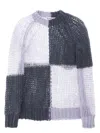 Acne Studios Wide-knit Mesh Shirt In Pink & Purple