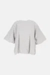 Acne Studios Womens Grey Melange Eniko Gathered Brand-patch Cotton-jersey T-shirt In Gray
