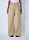 Acne Studios Cotton Satin Wide-leg Pants In Brown
