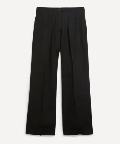 Acne Studios Tailored Wool Blend Trousers In Black