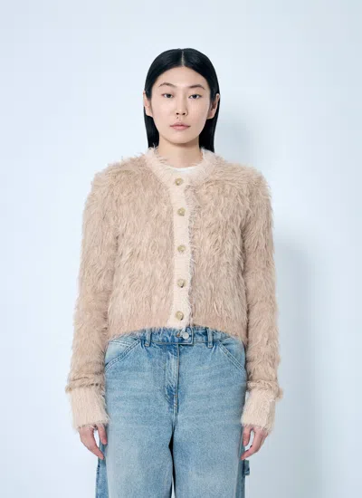 Acne Studios Women Textured Cardigan In Neutral