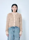 Acne Studios Women Textured Cardigan In Cream
