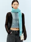 Acne Studios Women Narrow Tie-dye Wool Scarf In Blue