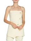 Acne Studios Women's Tiop Stretch Linen Suiting Top In Soft Yellow