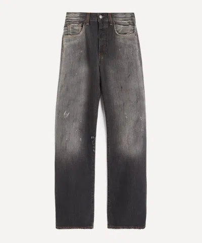 Acne Studios Mid-rise Wide-leg Jeans In Black